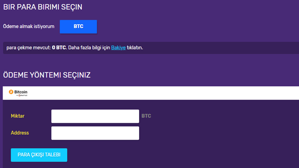 Bitcoincasino.io para çekme