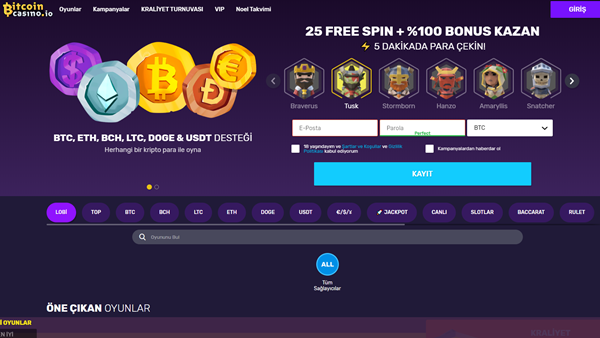 Bitcoincasino.io giriş sayfası