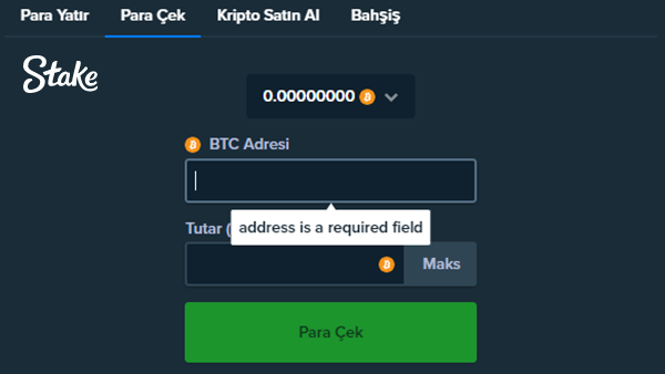 Stake.com Para Çekme