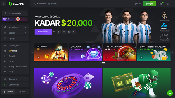 Bitcoin ile Canlı Casino Oynanan Yeni Site BC.Game Türkiye’de